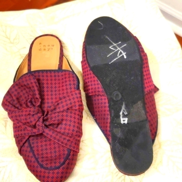 Purple Natalee Bow Loafer Mule Flats Size 8 - Picture 9 of 12